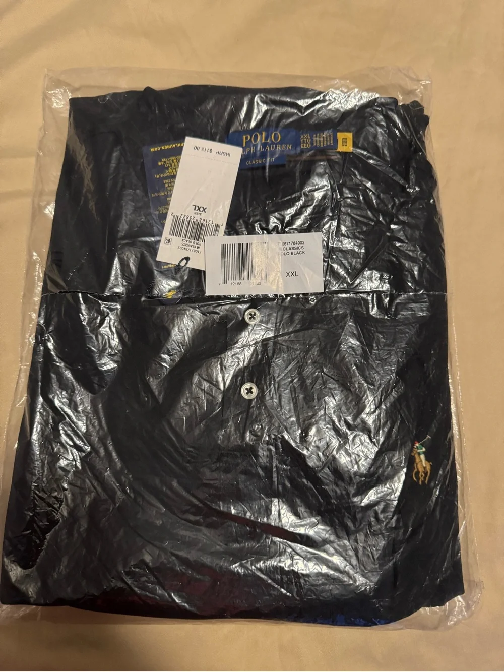 Polo by Ralph Lauren Black Long-Sleeve Classic-Fit Polo
